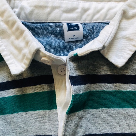 Janie and Jack long sleeves boys polo - Picture 2 of 3